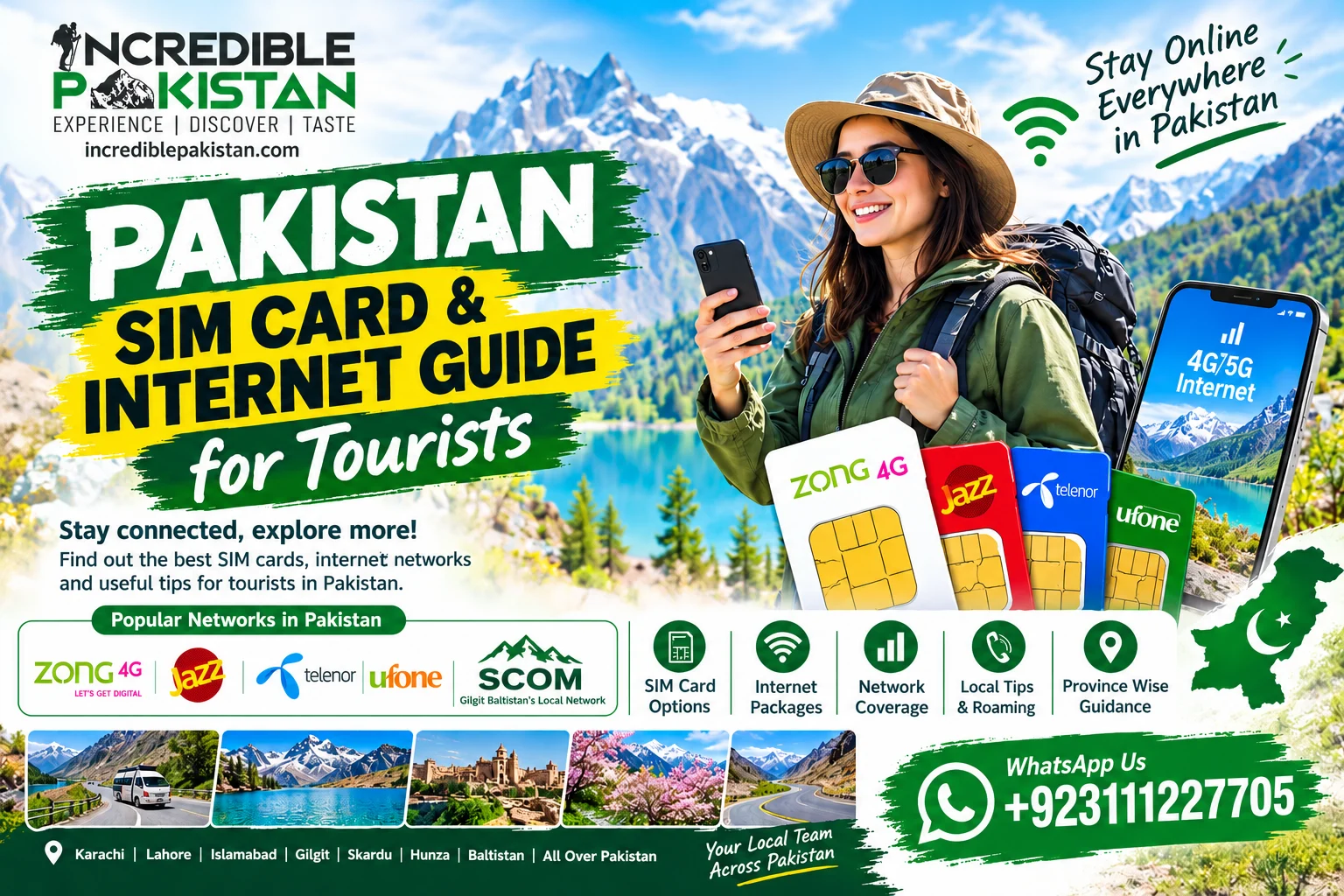 Pakistan SIM card and internet guide for tourists visiting Hunza Skardu and Gilgit Baltistan